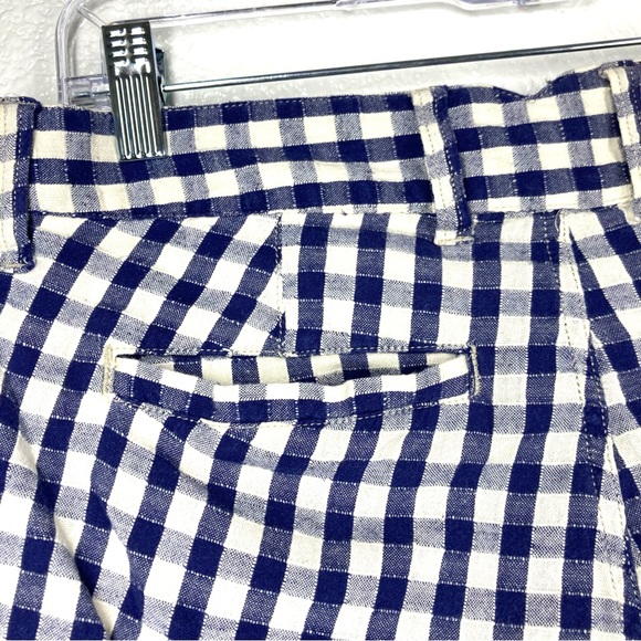 Lucky Brand Shorts Dispatcher Gingham 29 Navy Cotton Linen - Picture 13 of 16